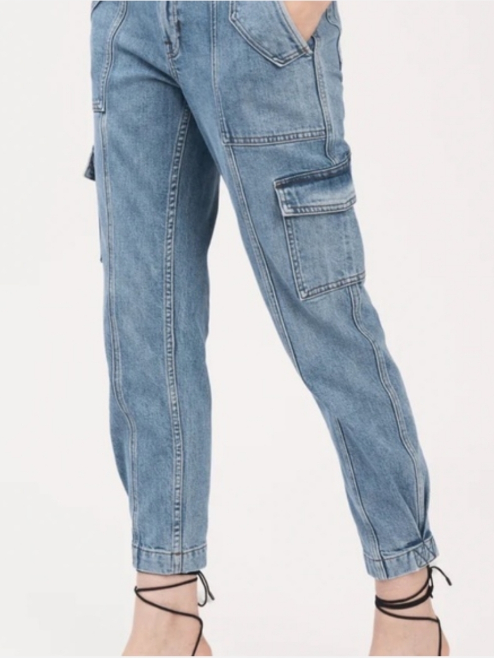 Derek Lam 10 Crosby Women's Elian Utility Jeans Pants Denim Joggers Size 28